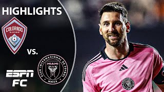 MESSI SCORES IN RETURN 👀 Colorado Rapids vs Inter Miami  MLS Highlights  ESPN FC [upl. by Alegnave]