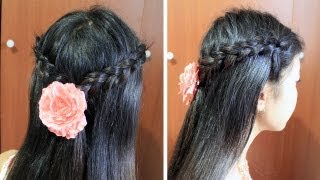 Spring Dutch Braid Hairstyle for Short Medium Long Hair Tutorial [upl. by Cykana761]