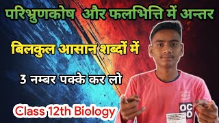 परिभ्रुणकोष और फलभित्ति में अन्तर। difference between embryo sac and pericarp Class 12th Biology [upl. by Gerstein168]