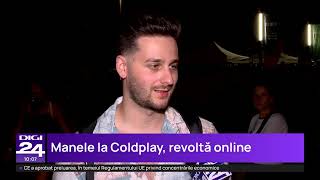 Imagini virale Momentul în care un cântăreț de manele este huiduit la concertul Coldplay [upl. by Lissi]