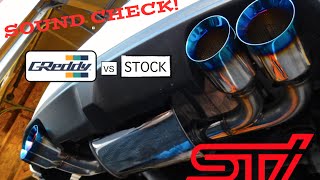 08 GRB Subaru WRX STi GReddy Spectrum Elite  SE Exhaust Comparison to Stock [upl. by Lrac]