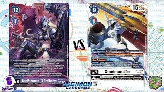 DIGIMON TCG Three Musketeers Purple vs Omnimon RedBlue [upl. by Limbert]