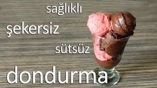 Sağlıklı Şekersiz Sütsüz Dondurma Tarifi  Nicecream  Vegan [upl. by Treborsemaj904]