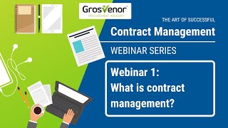 Webinar 1 What is contract management [upl. by Orlena]