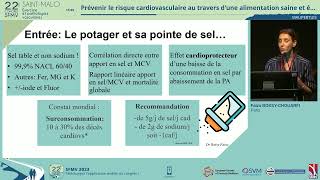 Prévenir le risque cardiovasculaire par une alimentation saine et équilibrée Dr BOSSY SFMV 2023 [upl. by Thielen]