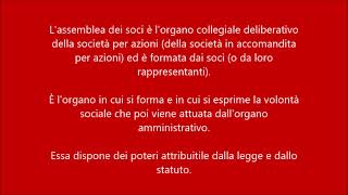 DIRITTO COMMERCIALE riassunto LASSEMBLEA [upl. by Wilie]