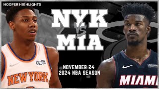 New York Knicks vs Miami Heat Full Game Highlights  Nov 24  2024 NBA Season [upl. by Killion]