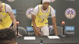 LA Sparks Basketball  Postgame Press Conference x 7724 [upl. by Fotzsyzrk]