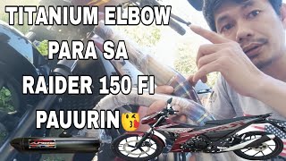 SUZUKI RAIDER 150 FI  TITANIUM ELBOW  APIDO PIPE V3 [upl. by Waylan298]