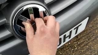 How to remove the front badge of a Volkswagen Golf V [upl. by Yuht]