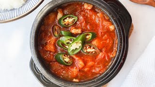 Easy Kimchi Jjigae with Pork Belly Korean Kimchi Stew shorts [upl. by Asyen730]