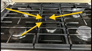 How to fix a gas stove burner with smalluneven flame coming out  ASMR [upl. by Aihsar]