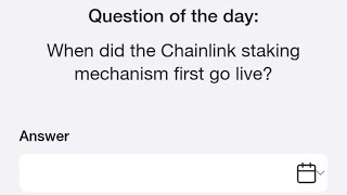 Time Farm Answer 6 November  When did the Chainlink Staking Mechanism First go live [upl. by Asillam]