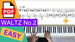 Shostakovich Waltz No2  Easy Piano Songs for Beginners [upl. by Lletnahc]