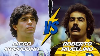 Battle of LEGENDS Diego MARADONA Fan vs Roberto RIVELLINO Idol [upl. by Maurise]