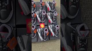 Unreleased Jordan 3 Black Cement⚫️🔴⚪️ sneakers jordans gotem early unreleased shoes unbox [upl. by Vickey235]