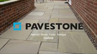 Pavestone Tudor Antique Oxford Natural Stone Paving Garden Two [upl. by Neliac]