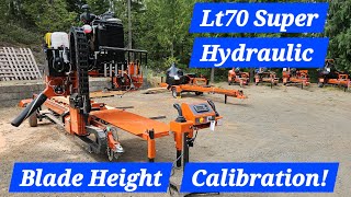 WoodMizer Lt70 Super Hydraulic Blade Height Calibration [upl. by Euqirdor]