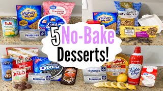 5 NOBAKE DESSERTS  The Best EASY SUMMER Dessert Recipes  Julia Pacheco [upl. by Jaela378]