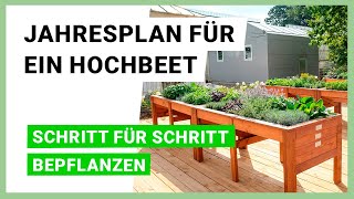 Das Hochbeet Schritt für Schritt bepflanzen Jahresplan kompakt [upl. by Toole]