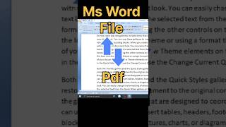 How to convert word file to pdf msword  Ms word tips and tricks [upl. by Nodaj]