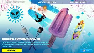 Cosmic Summer Quests in Fortnite Season 7  Fortnite Live Event Ufo Soon [upl. by Aryc]