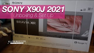 Sony X90J Unboxing amp Setup  Is it better than last years Brilliant TV [upl. by Hertz]