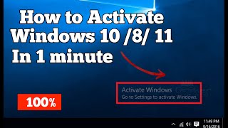 How to activate windows 10 for free  How to activate windows 10 pro  100 activate ✅ [upl. by Danialah]