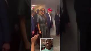 Melania’s been wearing sunglasses inside all day today melaniatrump donaldtrump 2024uselection [upl. by Teiv]