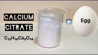 Calcium Citrate Science Experiment  Calcium carbonate reacted with Citric Acid  Chemical Reaction [upl. by Kcinimod889]