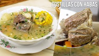 Caldo de Costillas con Habas [upl. by Einhorn]