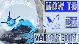 Pokemon Go  How to make Vaporeon with Fimo Clay  Prochima E30 Resin  second generation [upl. by Leonteen778]