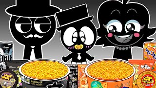 Incredibox Sprunki Mukbang  Black Family Convenience Store FOOD MUKBANG  Animation [upl. by Paff29]