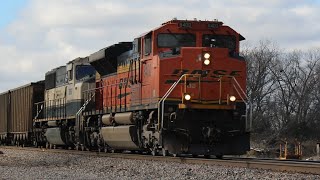 BNSF 8400 and 9650 lead the CATMSFB with one of the best K5LLAs Ive heard Nov 10 2024 [upl. by Stavros]