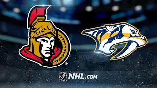 Arvidsson scores twice as Predators down Sens 52 [upl. by Daryl241]