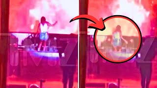 Carrie Underwood brutally falls off the stage in the pouring rain at Carolina Country Music Fest [upl. by Ranger664]