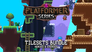 Platformer Tilesets Bundle with Enemies and Heroes [upl. by Camilo]