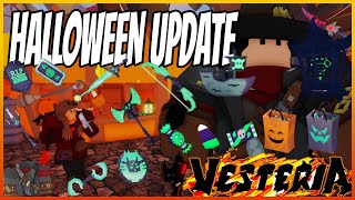 Vesteria  FULL Halloween UPDATE SHOWCASE GiftsMasksNew BossPetsampMORE [upl. by Inahpets826]