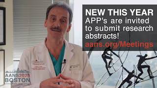 2025 AANS Annual Meeting  Advanced Practitioners APPs Abstract Submission [upl. by Tiemroth652]