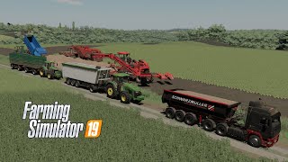 FS19 Карта Кошмак Уборка и транспортировка свеклы Holmer John Deere 8R 7530 МАЗ Schwarzmuller [upl. by Nydia]