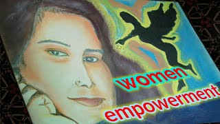 How to draw poster of women empowerment  drawing tutorials [upl. by Akinal]