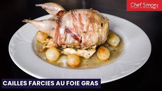 Cailles farcies au foie gras [upl. by Yahc]