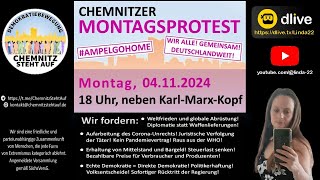 Chemnitzer Montagsprotest  04112024 [upl. by Novj937]