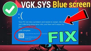 How to Fix Valorant VGKSYS Blue screen error [upl. by Bigod]