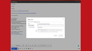 Creating A Hyperlink In Gmail Tutorial [upl. by Ahsatsan]