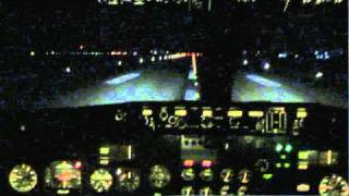 Boeing 737 cockpit landing light turbulence and crosswind [upl. by Peednam]