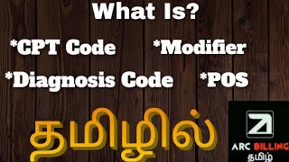 CPT Modifier POS and Diagnosis code explained in Tamil   AR Training   Arc Billing Tamil [upl. by Nahtahoj262]