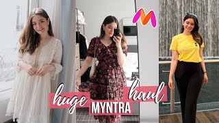 HUGE Myntra Try On Haul  Kurtis Dresses amp Tops  Sana Grover [upl. by Nawor]