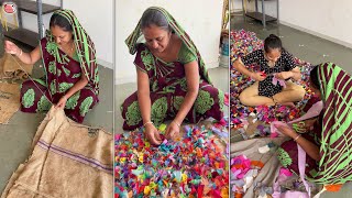 Mother Daughter making jute doormat  repurpose old clothes in your Home diy doormat jutecrafts [upl. by Ellenet]