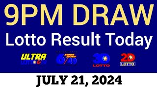 Lotto Result Today 9pm Draw July 21 2024 Swertres Ez2 PCSO Live Result [upl. by Telrats612]